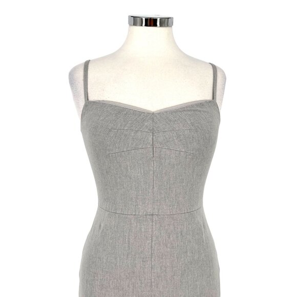 Banana Republic Gray Sleeveless Fitted Sheath Dress Grayy Size 4 - Picture 2 of 13